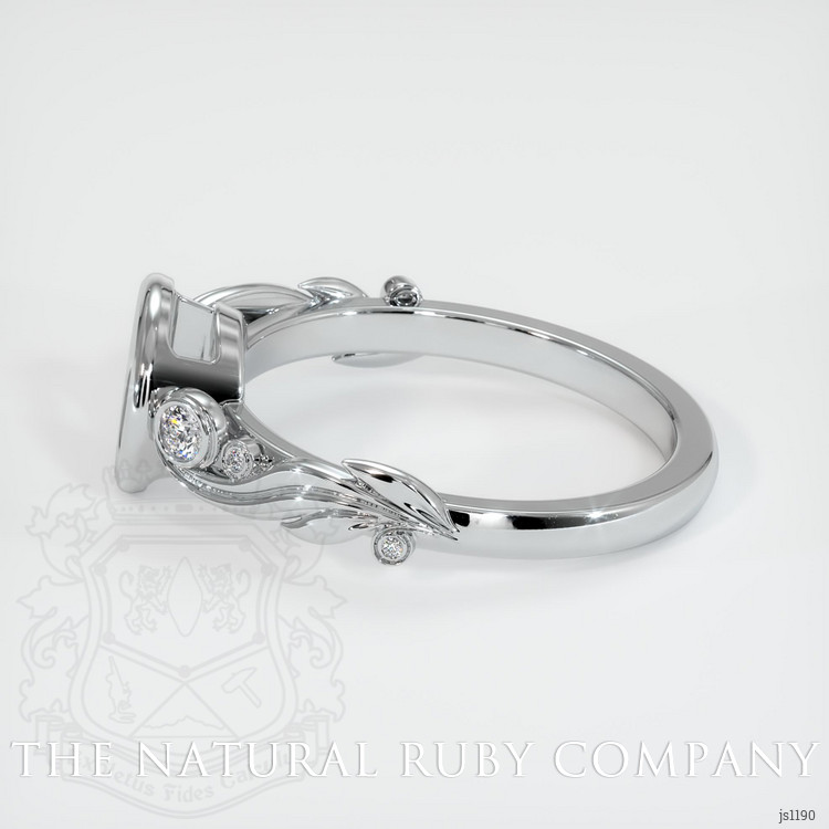14K White Gold Accent Stones Ring Setting