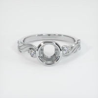 18K White Gold Accent Stones Ring Setting Image