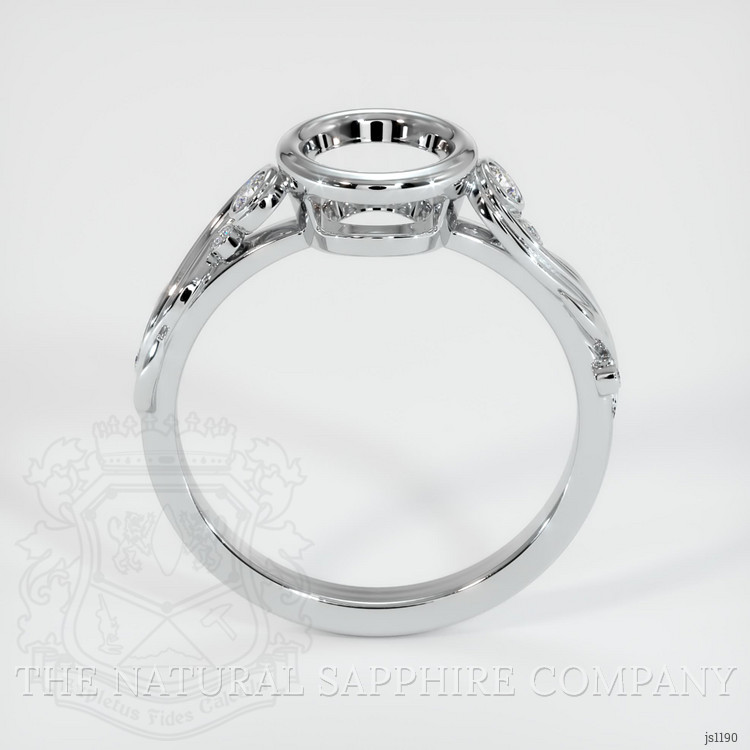 18K White Gold Accent Stones Ring Setting