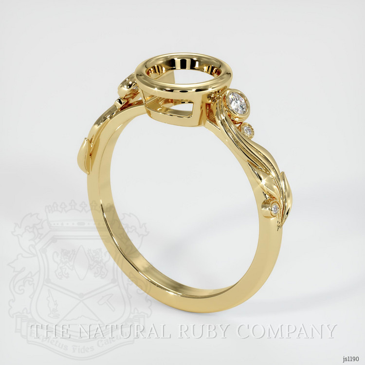 10K Yellow Gold Accent Stones Ring Setting