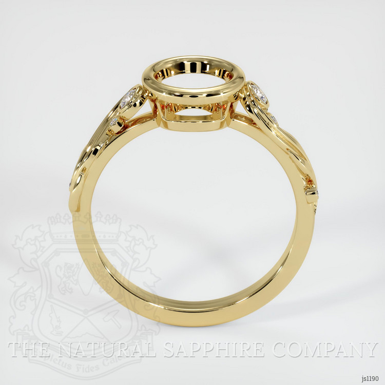 10K Yellow Gold Accent Stones Ring Setting