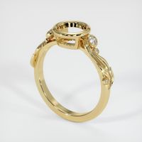 14K Yellow Gold Accent Stones Ring Setting Video