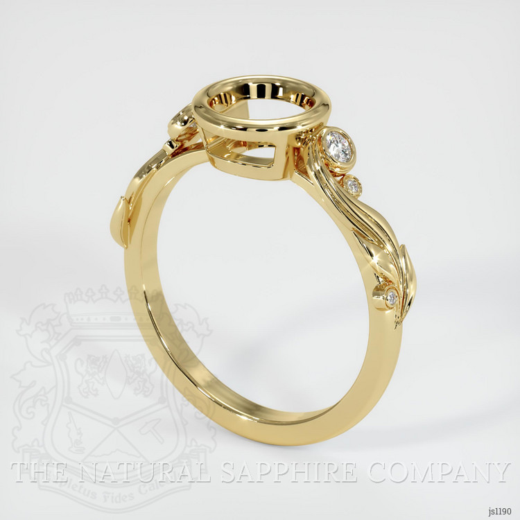 14K Yellow Gold Accent Stones Ring Setting