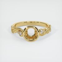 14K Yellow Gold Accent Stones Ring Setting Image