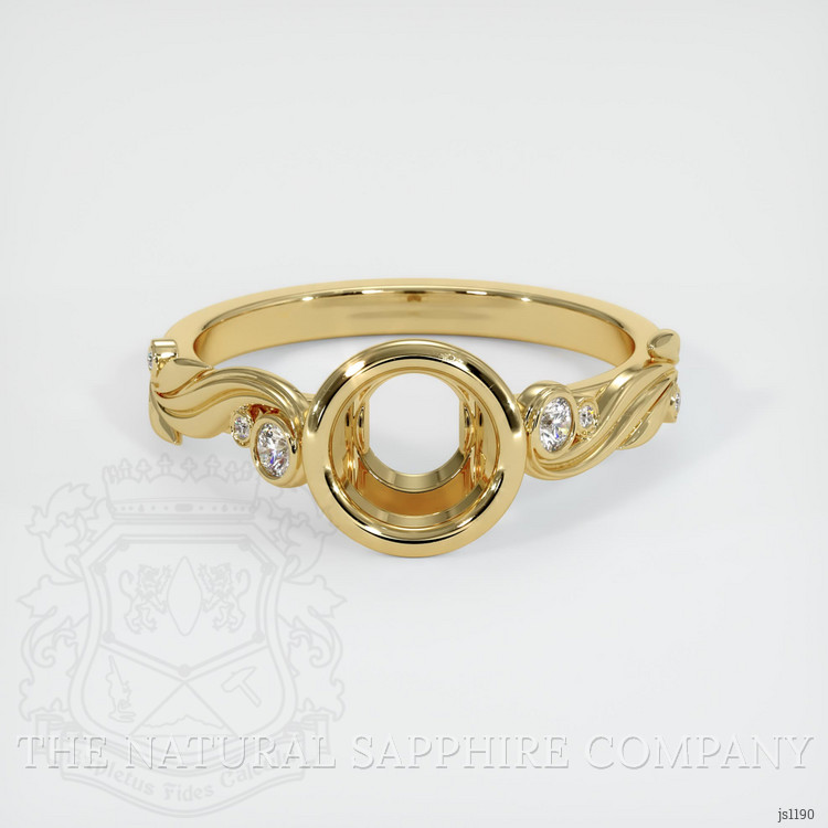 14K Yellow Gold Accent Stones Ring Setting