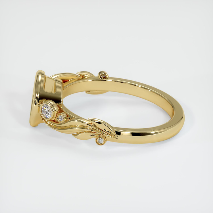 14K Yellow Gold Accent Stones Ring Setting