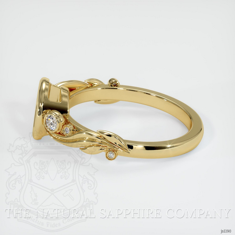 14K Yellow Gold Accent Stones Ring Setting