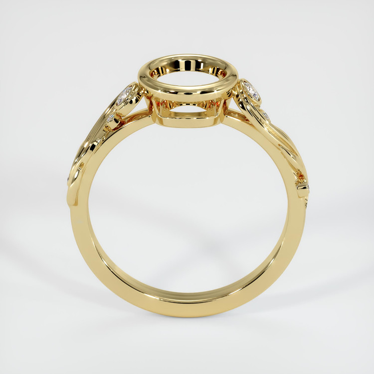14K Yellow Gold Accent Stones Ring Setting