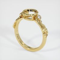 18K Yellow Gold Accent Stones Ring Setting Video
