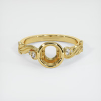 18K Yellow Gold Accent Stones Ring Setting Image
