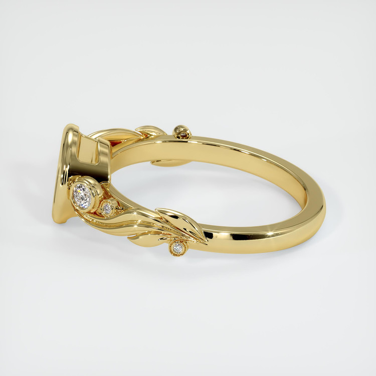18K Yellow Gold Accent Stones Ring Setting