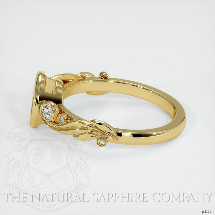 18K Yellow Gold Accent Stones Ring Setting