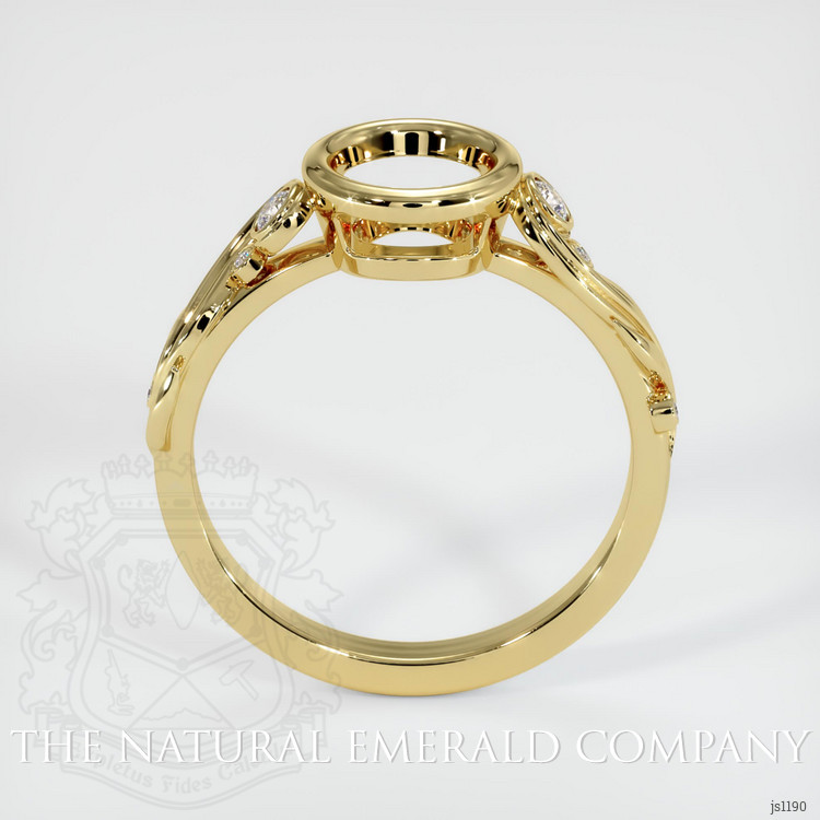 18K Yellow Gold Accent Stones Ring Setting