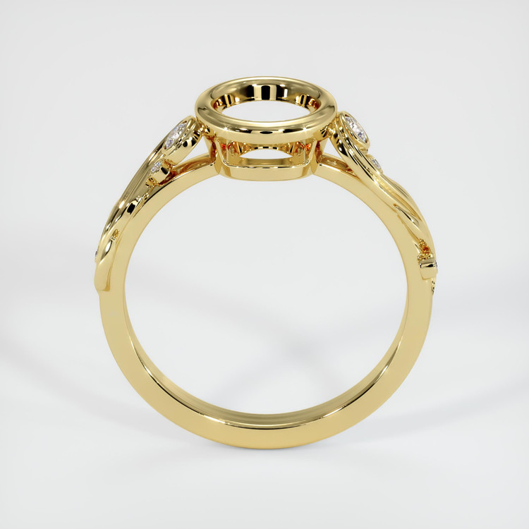 18K Yellow Gold Accent Stones Ring Setting