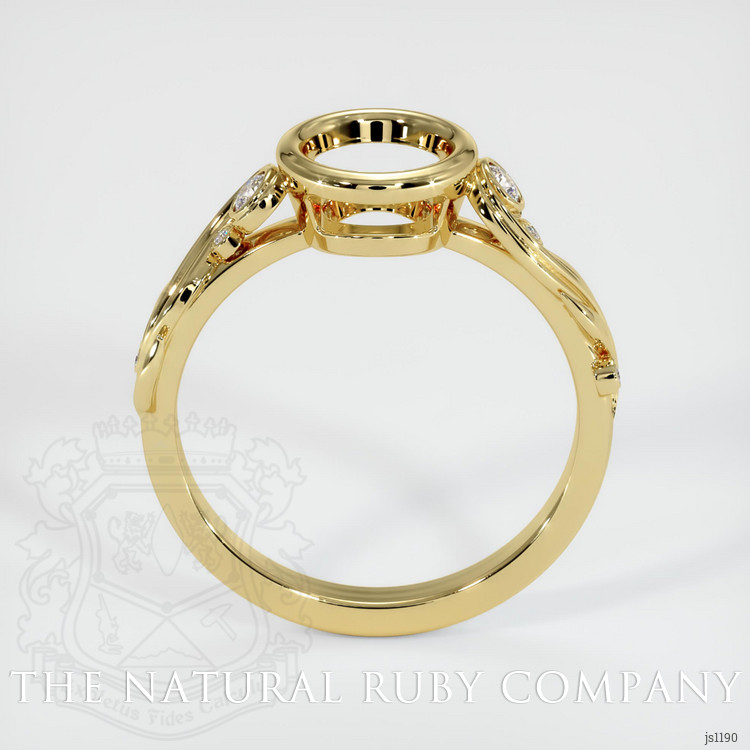18K Yellow Gold Accent Stones Ring Setting