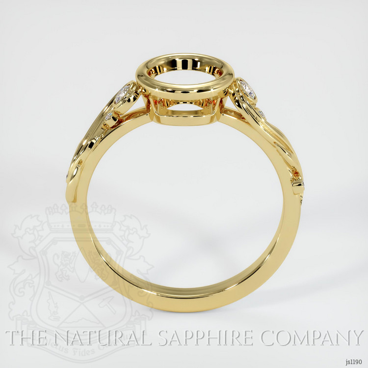 18K Yellow Gold Accent Stones Ring Setting