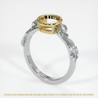 14K Yellow & White Accent Stones Ring Setting Video