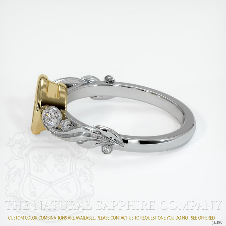 14K Yellow & White Accent Stones Ring Setting