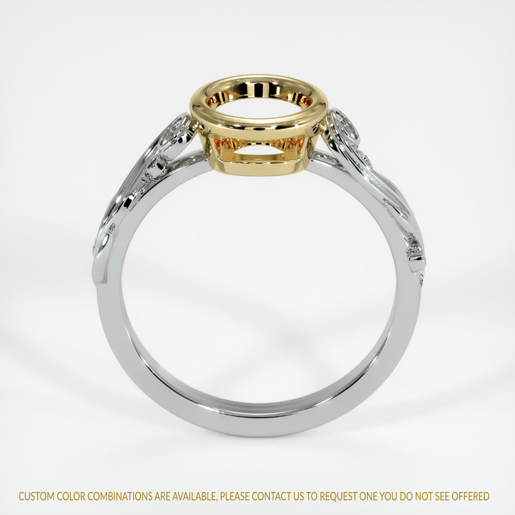 14K Yellow & White Accent Stones Ring Setting