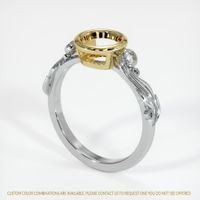 18K Yellow & White Accent Stones Ring Setting Video