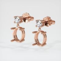 Accent Stones Topaz Earring 2.06 Ct.Tw.Total Carat Weight, 14K Rose Gold Combination Setting