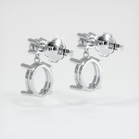 18K White Gold Accent Stones Earring Setting Image