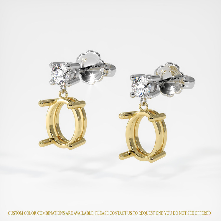 Accent Stones Amethyst Earring <span>1.62</span> <span class="tooltip-light">Ct.Tw.<span class="tooltiptext">Total Carat Weight</span></span>, 18K Yellow & White