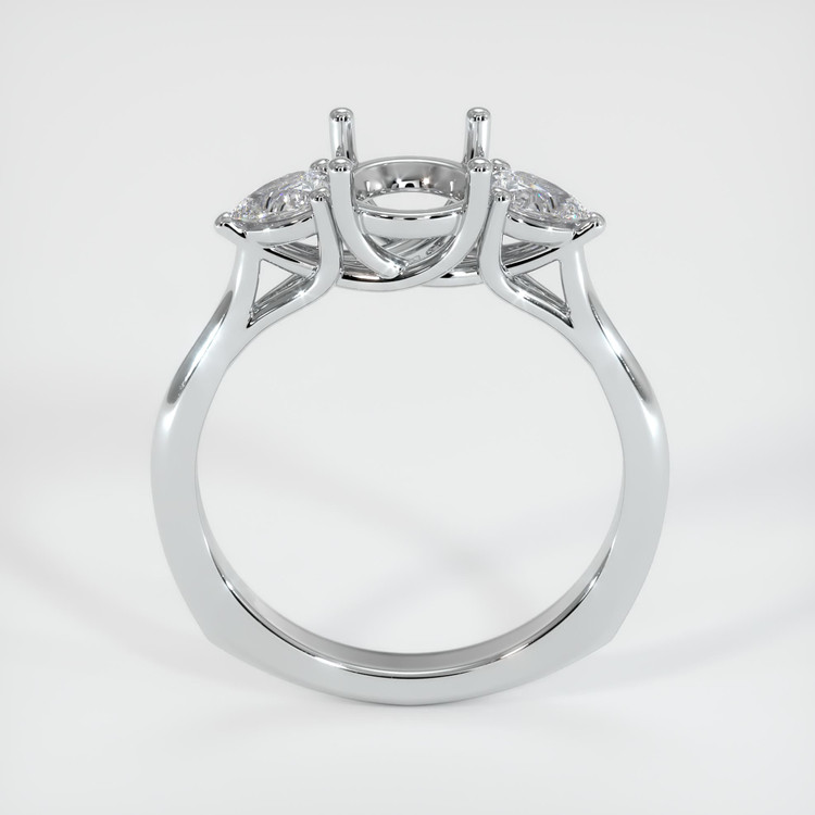 Platinum 950 Three Stone Ring Setting