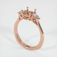 14K Rose Gold Three Stone Ring Setting Video