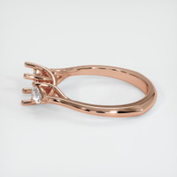 14K Rose Gold Three Stone Ring Setting Image