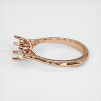 18K Rose Gold Three Stone Ring Setting Image