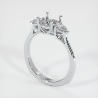 10K White Gold Three Stone Ring Setting Video