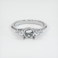 10K White Gold Three Stone Ring Setting Image