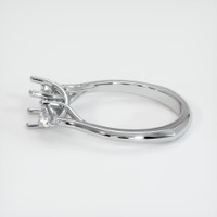 10K White Gold Three Stone Ring Setting Image
