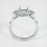 10K White Gold Three Stone Ring Setting Image