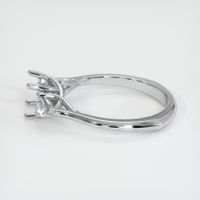 14K White Gold Three Stone Ring Setting Image