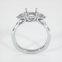 14K White Gold Three Stone Ring Setting Image