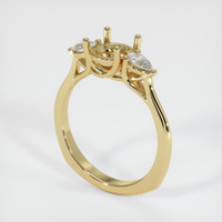 10K Yellow Gold Three Stone Ring Setting Video
