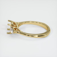 10K Yellow Gold Three Stone Ring Setting Image