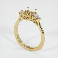14K Yellow Gold Three Stone Ring Setting Video