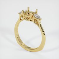 18K Yellow Gold Three Stone Ring Setting Video
