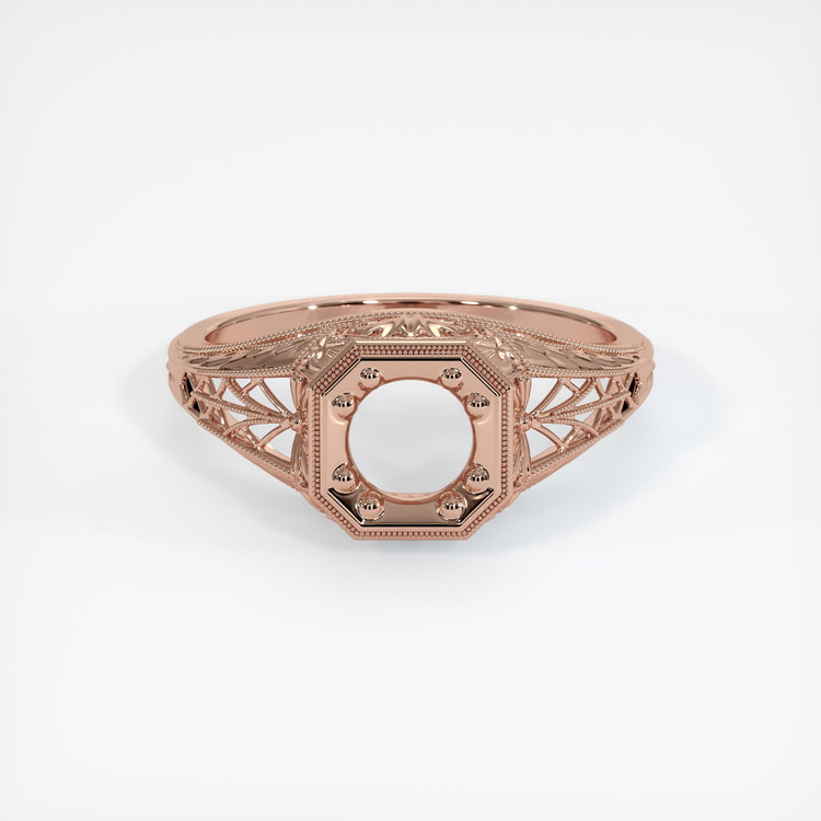 14K Rose Gold Antique Style Ring Setting