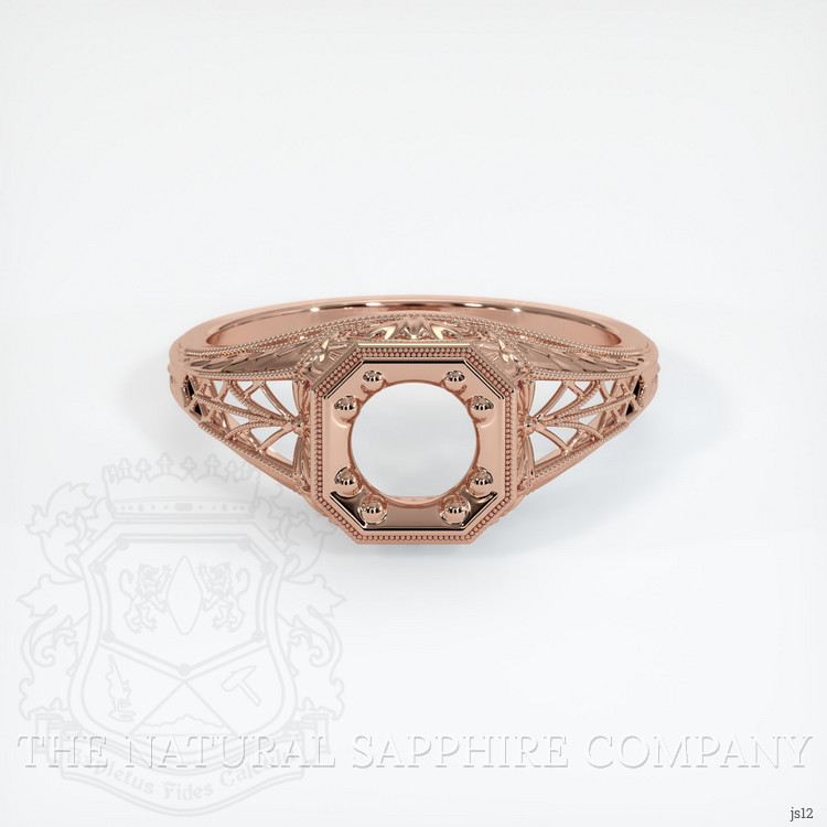 14K Rose Gold Antique Style Ring Setting