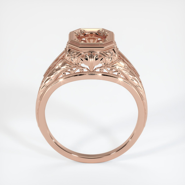 14K Rose Gold Antique Style Ring Setting
