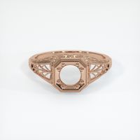 18K Rose Gold Antique Style Ring Setting Image