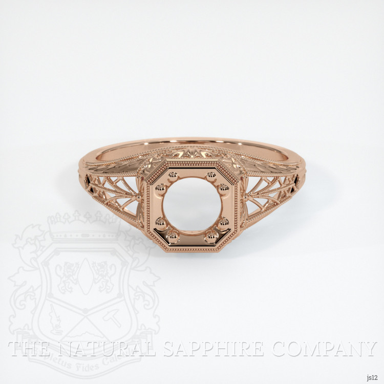 18K Rose Gold Antique Style Ring Setting