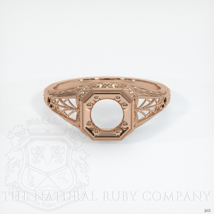 18K Rose Gold Antique Style Ring Setting