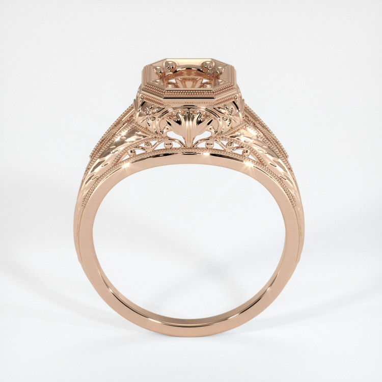 18K Rose Gold Antique Style Ring Setting