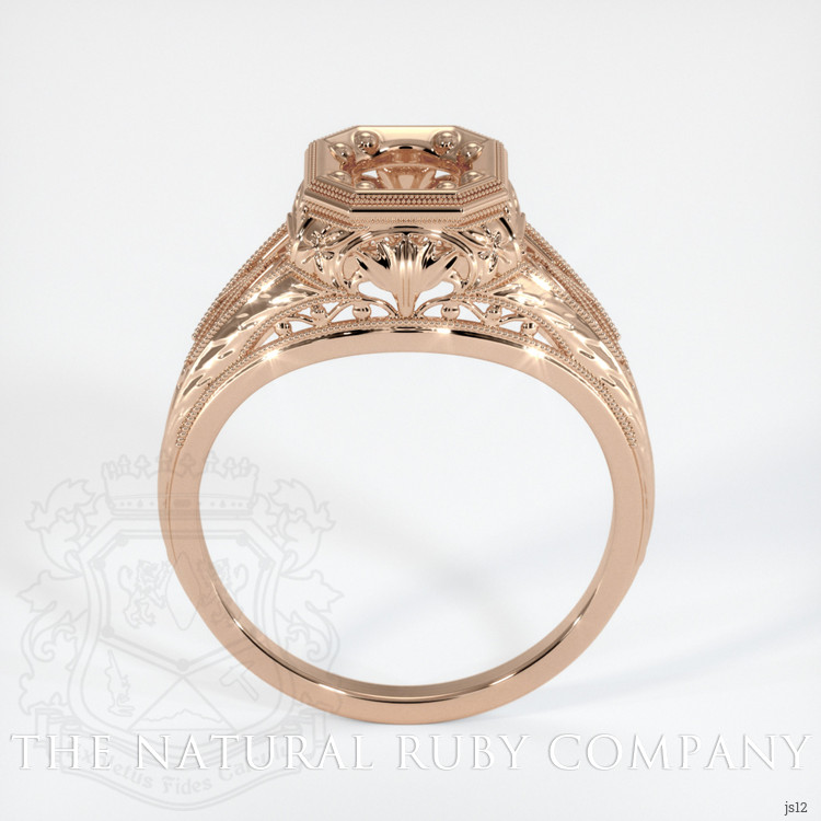 18K Rose Gold Antique Style Ring Setting