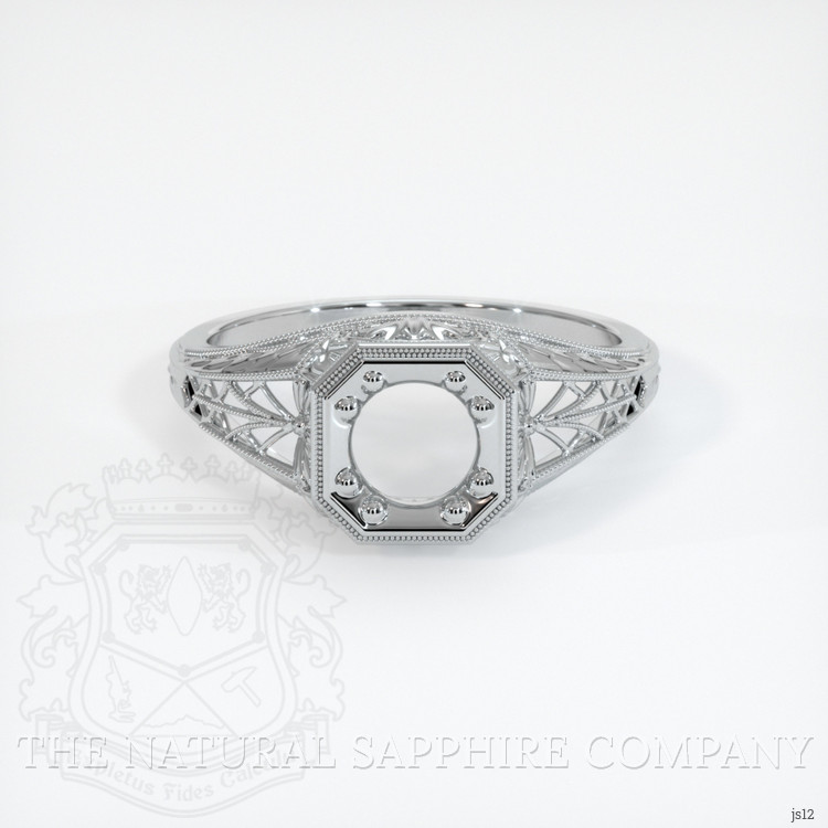 10K White Gold Antique Style Ring Setting